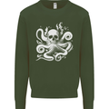 A Cthulhu Kraken Octopus Mythology Mens Sweatshirt Jumper Forest Green