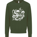 A Cthulhu Kraken Octopus Mythology Mens Sweatshirt Jumper Forest Green