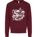 A Cthulhu Kraken Octopus Mythology Mens Sweatshirt Jumper Maroon