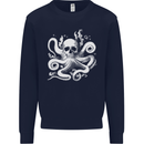 A Cthulhu Kraken Octopus Mythology Mens Sweatshirt Jumper Navy Blue