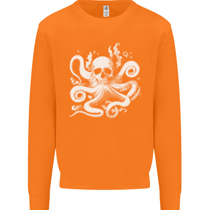 A Cthulhu Kraken Octopus Mythology Mens Sweatshirt Jumper Orange