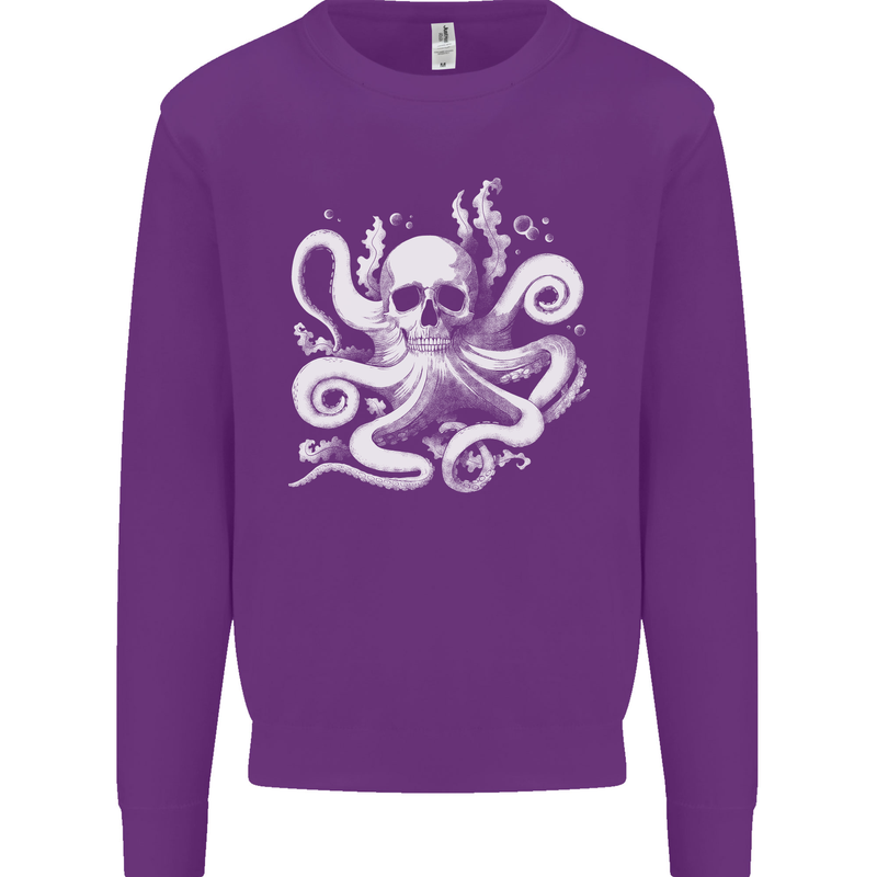 A Cthulhu Kraken Octopus Mythology Mens Sweatshirt Jumper Purple