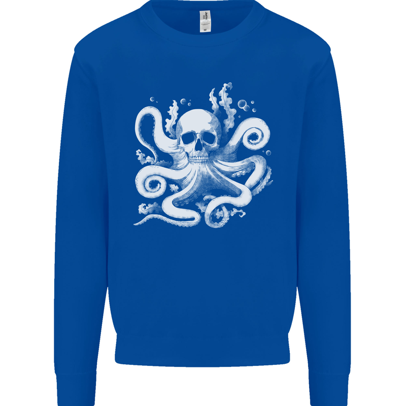 A Cthulhu Kraken Octopus Mythology Mens Sweatshirt Jumper Royal Blue
