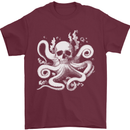 A Cthulhu Kraken Octopus Mythology Mens T-Shirt 100% Cotton Maroon