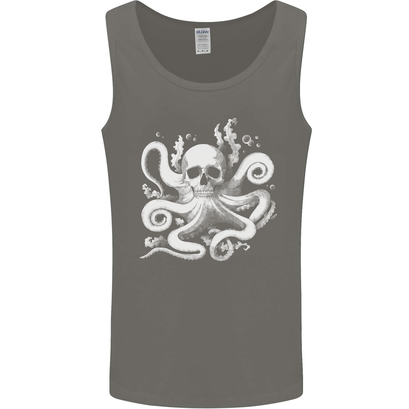 A Cthulhu Kraken Octopus Mythology Mens Vest Tank Top Charcoal