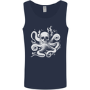 A Cthulhu Kraken Octopus Mythology Mens Vest Tank Top Navy Blue