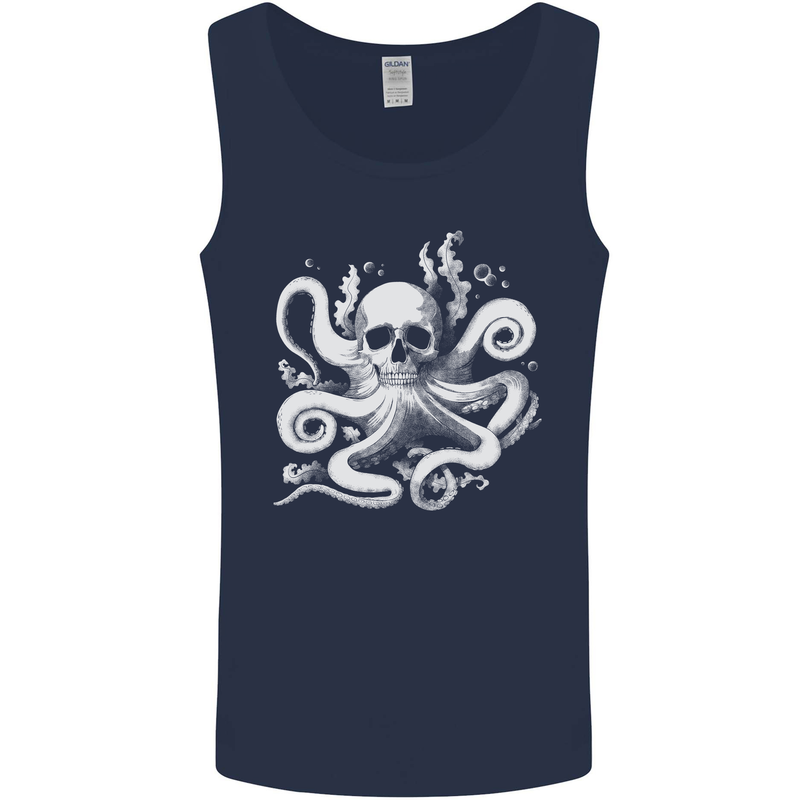A Cthulhu Kraken Octopus Mythology Mens Vest Tank Top Navy Blue
