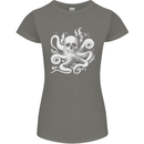 A Cthulhu Kraken Octopus Mythology Womens Petite Cut T-Shirt Charcoal