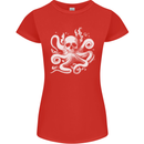 A Cthulhu Kraken Octopus Mythology Womens Petite Cut T-Shirt Red