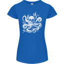 A Cthulhu Kraken Octopus Mythology Womens Petite Cut T-Shirt Royal Blue