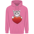 A Cute Cat With a Heart Love Valentines Day Childrens Kids Hoodie Azalea