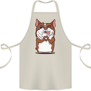 A Cute Dog With a Heart Sign Cotton Apron 100% Organic Natural