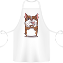 A Cute Dog With a Heart Sign Cotton Apron 100% Organic White