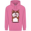A Cute Dog With a Heart Sign Mens 80% Cotton Hoodie Azelea