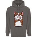 A Cute Dog With a Heart Sign Mens 80% Cotton Hoodie Charcoal