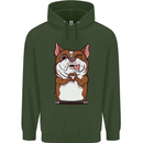 A Cute Dog With a Heart Sign Mens 80% Cotton Hoodie Forest Green