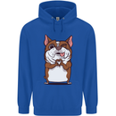 A Cute Dog With a Heart Sign Mens 80% Cotton Hoodie Royal Blue