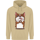 A Cute Dog With a Heart Sign Mens 80% Cotton Hoodie Sand
