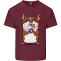 A Cute Dog With a Heart Sign Mens Cotton T-Shirt Tee Top Maroon