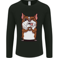 A Cute Dog With a Heart Sign Mens Long Sleeve T-Shirt Black