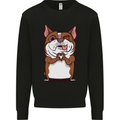 A Cute Dog With a Heart Sign Mens Sweatshirt Jumper Black