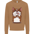 A Cute Dog With a Heart Sign Mens Sweatshirt Jumper Caramel Latte