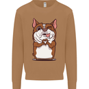 A Cute Dog With a Heart Sign Mens Sweatshirt Jumper Caramel Latte