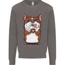 A Cute Dog With a Heart Sign Mens Sweatshirt Jumper Charcoal
