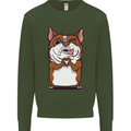 A Cute Dog With a Heart Sign Mens Sweatshirt Jumper Forest Green