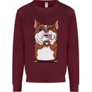 A Cute Dog With a Heart Sign Mens Sweatshirt Jumper Maroon