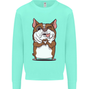 A Cute Dog With a Heart Sign Mens Sweatshirt Jumper Peppermint