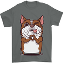 A Cute Dog With a Heart Sign Mens T-Shirt Cotton Gildan Charcoal