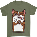 A Cute Dog With a Heart Sign Mens T-Shirt Cotton Gildan Military Green