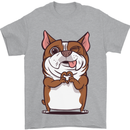 A Cute Dog With a Heart Sign Mens T-Shirt Cotton Gildan Sports Grey