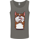 A Cute Dog With a Heart Sign Mens Vest Tank Top Charcoal