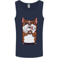 A Cute Dog With a Heart Sign Mens Vest Tank Top Navy Blue