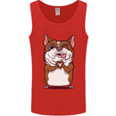 A Cute Dog With a Heart Sign Mens Vest Tank Top Red