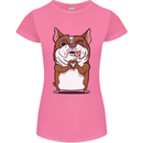 A Cute Dog With a Heart Sign Womens Petite Cut T-Shirt Azalea