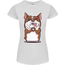 A Cute Dog With a Heart Sign Womens Petite Cut T-Shirt White
