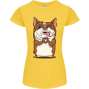 A Cute Dog With a Heart Sign Womens Petite Cut T-Shirt Yellow