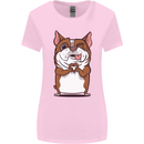 A Cute Dog With a Heart Sign Womens Wider Cut T-Shirt Light Pink