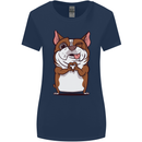 A Cute Dog With a Heart Sign Womens Wider Cut T-Shirt Navy Blue