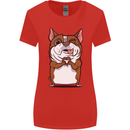 A Cute Dog With a Heart Sign Womens Wider Cut T-Shirt Red