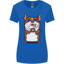 A Cute Dog With a Heart Sign Womens Wider Cut T-Shirt Royal Blue