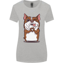 A Cute Dog With a Heart Sign Womens Wider Cut T-Shirt Sports Grey