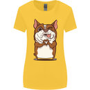 A Cute Dog With a Heart Sign Womens Wider Cut T-Shirt Yellow