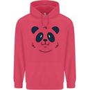A Cute Panda Bear Face Childrens Kids Hoodie Heliconia