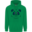 A Cute Panda Bear Face Childrens Kids Hoodie Irish Green