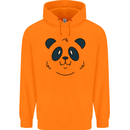 A Cute Panda Bear Face Childrens Kids Hoodie Orange