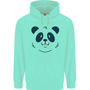 A Cute Panda Bear Face Childrens Kids Hoodie Peppermint
